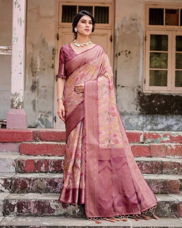 Elegant_Pink_Banarasi_Silk_Saree_with_Floral_Zari_Weaving_and_Tassel-Embellished_Pallu