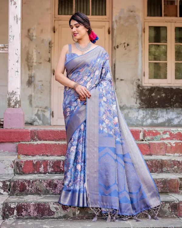 Majestic_Blue_Banarasi_Silk_Saree_with_Delicate_Floral_Zari_Work_and_Tassel-Embellished_Pallu