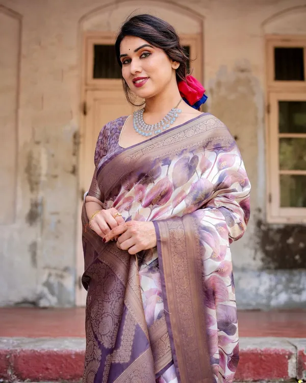 Elegant_Purple_Floral_Banarasi_Silk_Saree_with_Intricate_Zari_Weave_and_Tassels