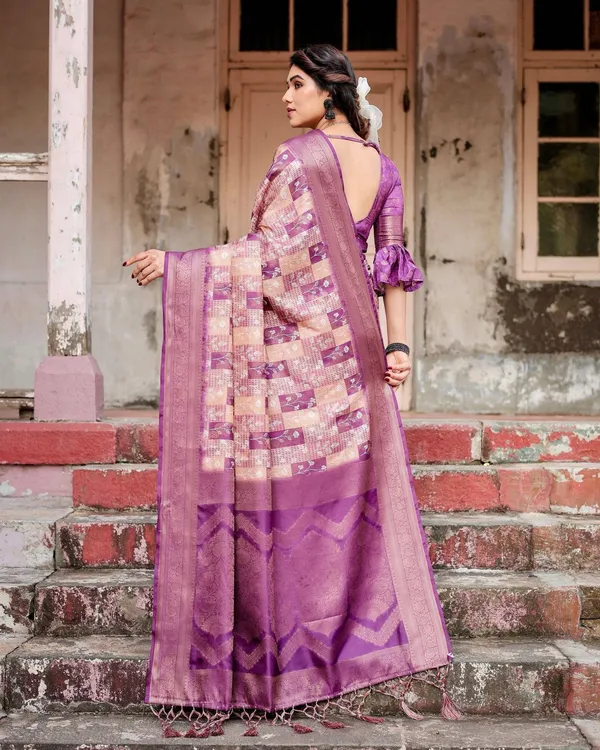 Exquisite_Lavender_Banarasi_Silk_Saree_with_Zari_Weave_and_Tassels