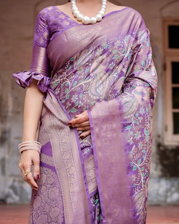 Lavender_Banarasi_Silk_Saree_with_Intricate_Zari_Weaving,_Tassel_Accents,_and_Designer_Floral_Pallu