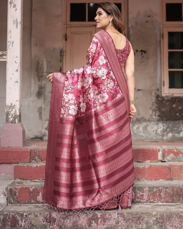 Maroon_Banarasi_Silk_Saree_with_Bold_Floral_Digital_Print_&_Rich_Zari_Border