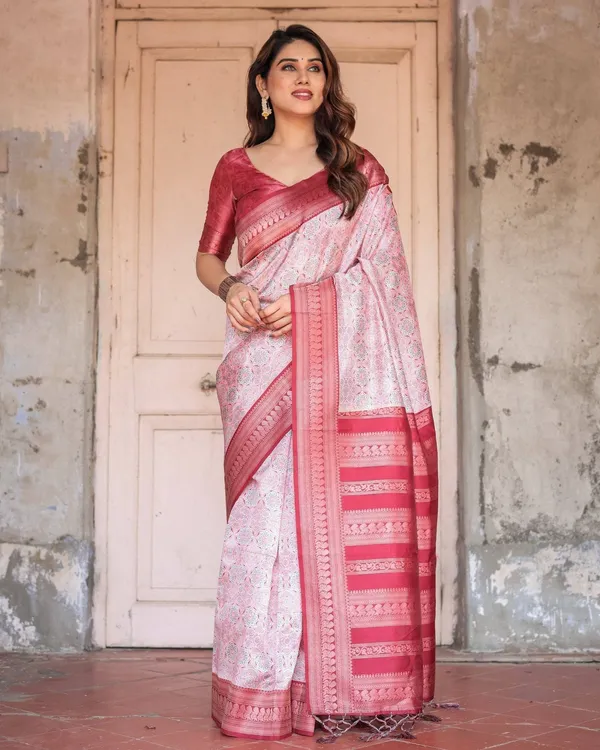 Crimson_Red_Banarasi_Silk_Saree_with_Geometric_Digital_Print_&_Zari_Border