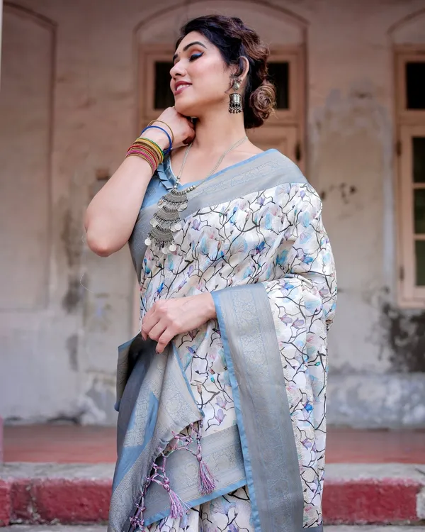 Elegant_Light_Blue_Banarasi_Silk_Saree_with_Floral_Design_and_Zari_Weaved_Pallu