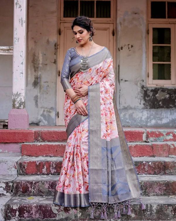 Graceful_Grey_Banarasi_Silk_Saree_with_Floral_Elegance_and_Zari_Accents