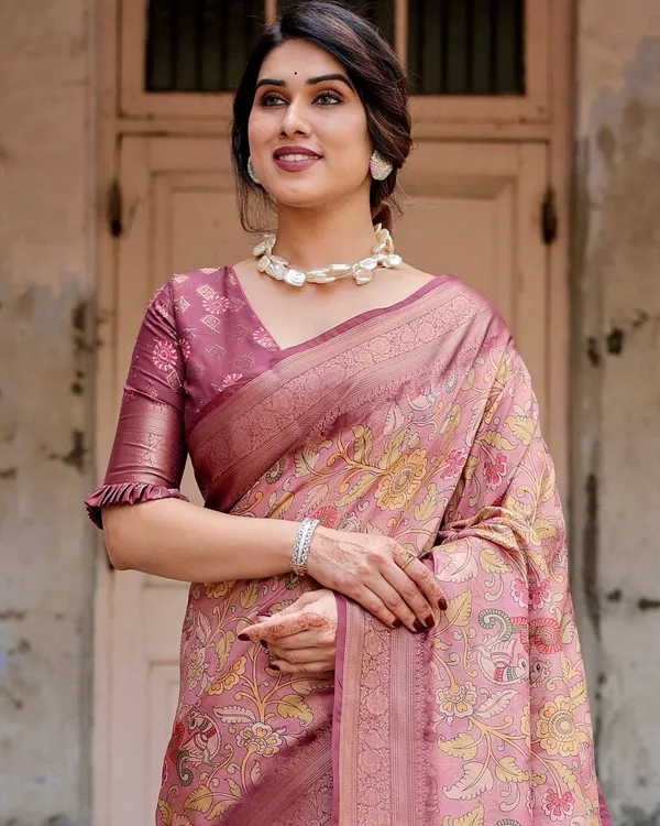 Elegant_Pink_Banarasi_Silk_Saree_with_Floral_Zari_Weaving_and_Tassel-Embellished_Pallu