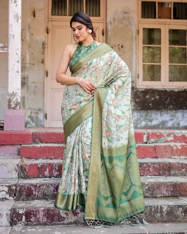 Timeless_Green_Banarasi_Silk_Saree_with_Zari_Weaving_and_Tassels