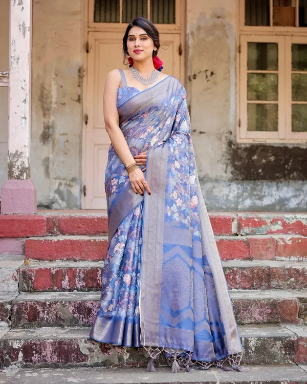 Majestic_Blue_Banarasi_Silk_Saree_with_Delicate_Floral_Zari_Work_and_Tassel-Embellished_Pallu