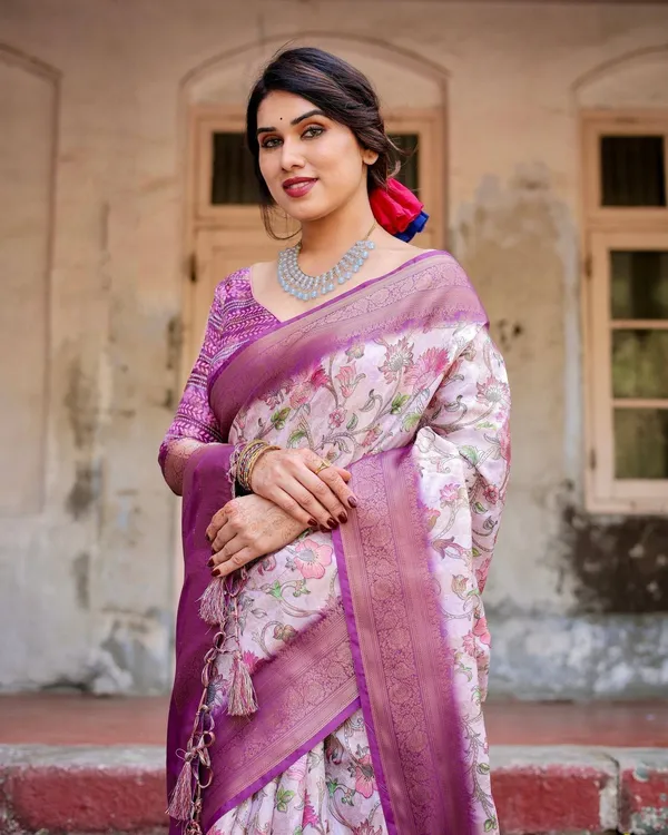 Graceful_Lavender_Banarasi_Silk_Saree_with_Floral_Design_and_Zari_Woven_Border