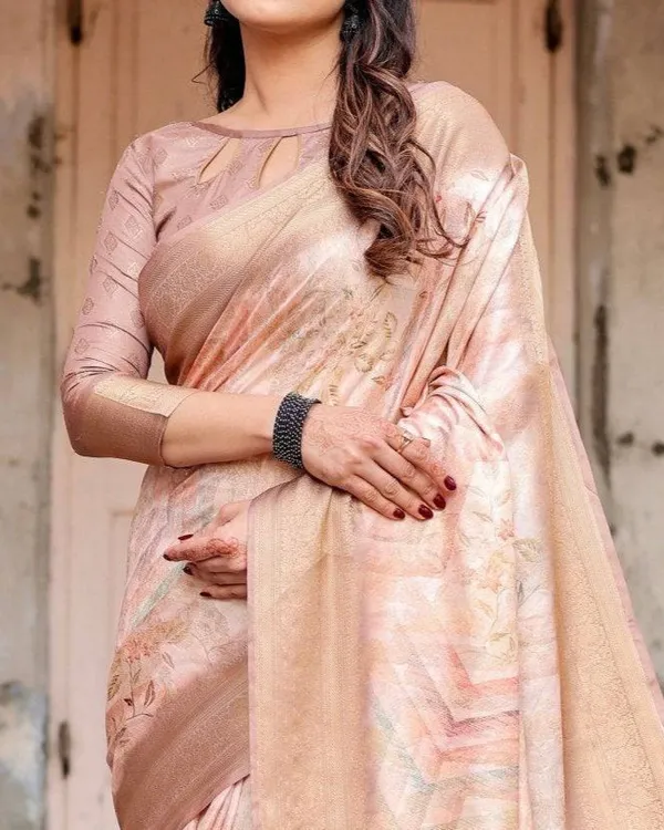 Elegant_Beige_Banarasi_Silk_Saree_with_Tassels_and_Zari_Work