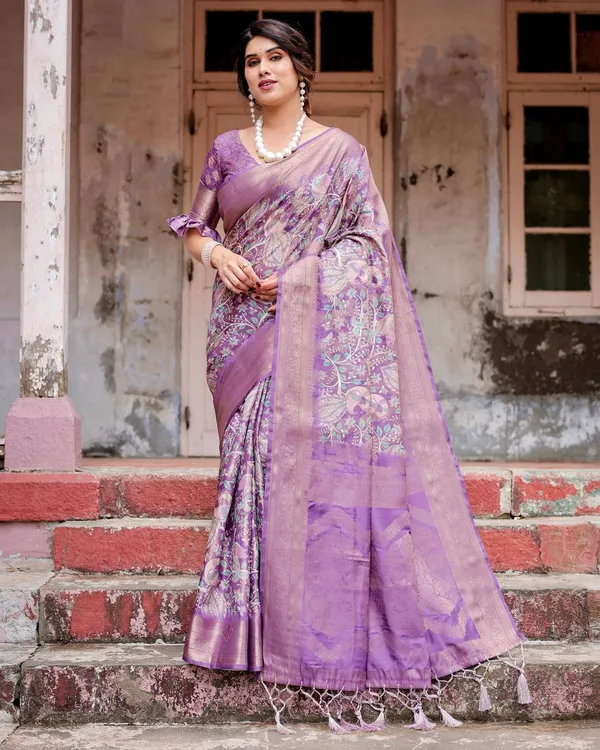 Lavender_Banarasi_Silk_Saree_with_Intricate_Zari_Weaving,_Tassel_Accents,_and_Designer_Floral_Pallu