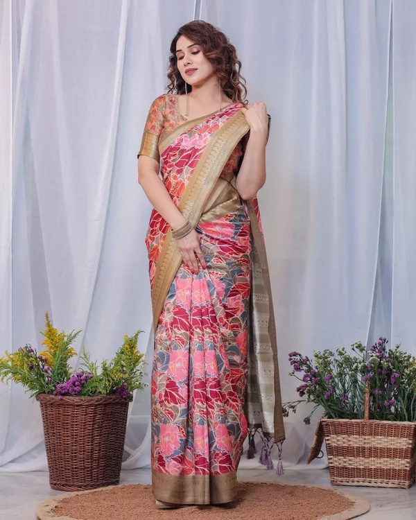 Radiant_Red_and_Gold_Banarasi_Silk_Saree_with_Floral_Motifs_and_Tassels