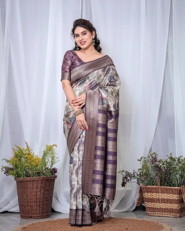 Ethereal_Lavender_Banarasi_Silk_Saree_with_Circular_Motif_Tassels