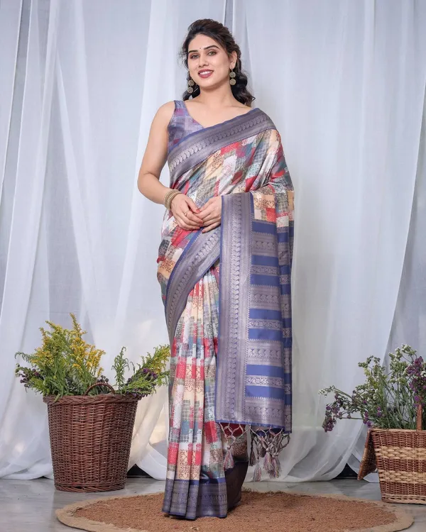 Blue_Banarasi_Silk_Saree_with_Multicolor_Patchwork_Digital_Print,_Zari_Border_&_Tassel_Pallu