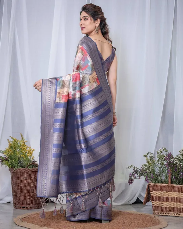 Blue_Banarasi_Silk_Saree_with_Multicolor_Patchwork_Digital_Print,_Zari_Border_&_Tassel_Pallu