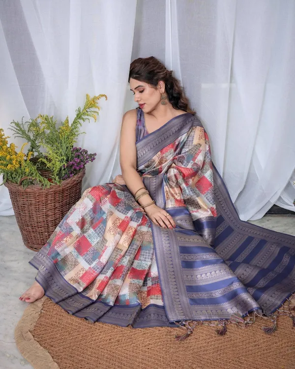 Blue_Banarasi_Silk_Saree_with_Multicolor_Patchwork_Digital_Print,_Zari_Border_&_Tassel_Pallu