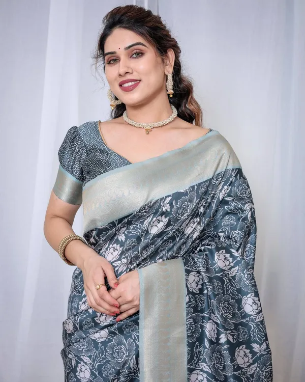 Timeless_Blue_and_Silver_Banarasi_Silk_Saree_with_Floral_Design_and_Tassels