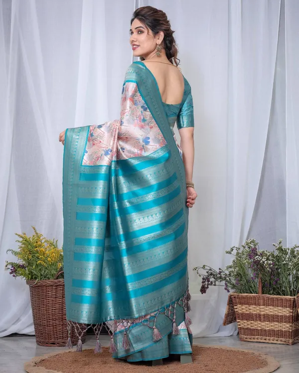Ivory_Banarasi_Silk_Saree_with_Pink_Ikat_Digital_Print,_Zari_Border_&_Tassel_Pallu