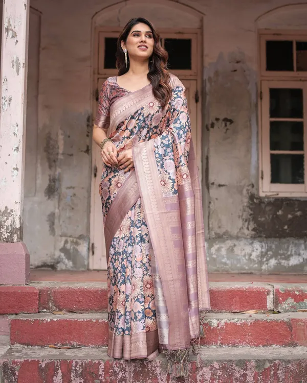 Lavender_Banarasi_Silk_Saree_with_Pastel_Floral_Digital_Print_&_Zari_Border