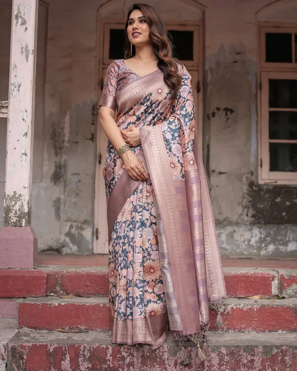 Lavender_Banarasi_Silk_Saree_with_Pastel_Floral_Digital_Print_&_Zari_Border