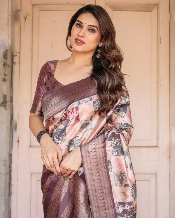 Mauve_Banarasi_Silk_Saree_with_Abstract_Checkered_Digital_Print_&_Zari_Border