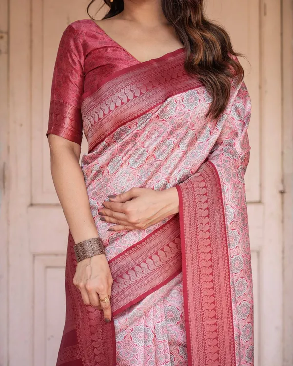 Crimson_Red_Banarasi_Silk_Saree_with_Geometric_Digital_Print_&_Zari_Border