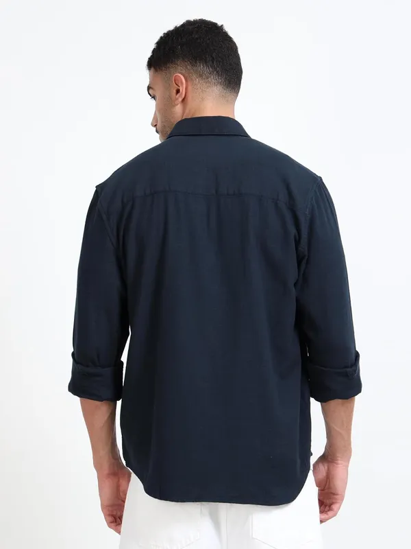 Blue_Linen_Premium_&_Elegant_Full_Sleeve_Casual_Shirt_For_Men