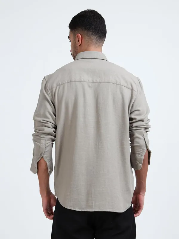 Light_Grey_Cotton_Linen_Premium_&_Elegant_Full_Sleeve_Casual_Shirt_For_Men