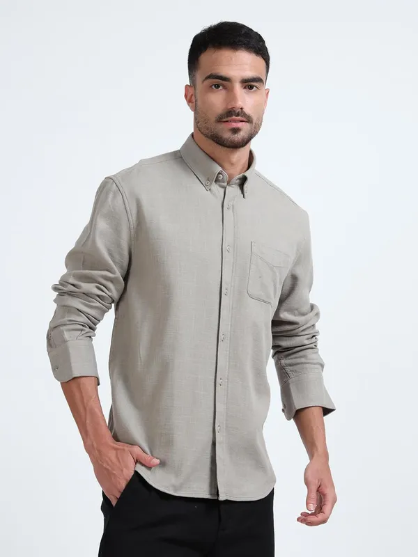 Light_Grey_Cotton_Linen_Premium_&_Elegant_Full_Sleeve_Casual_Shirt_For_Men