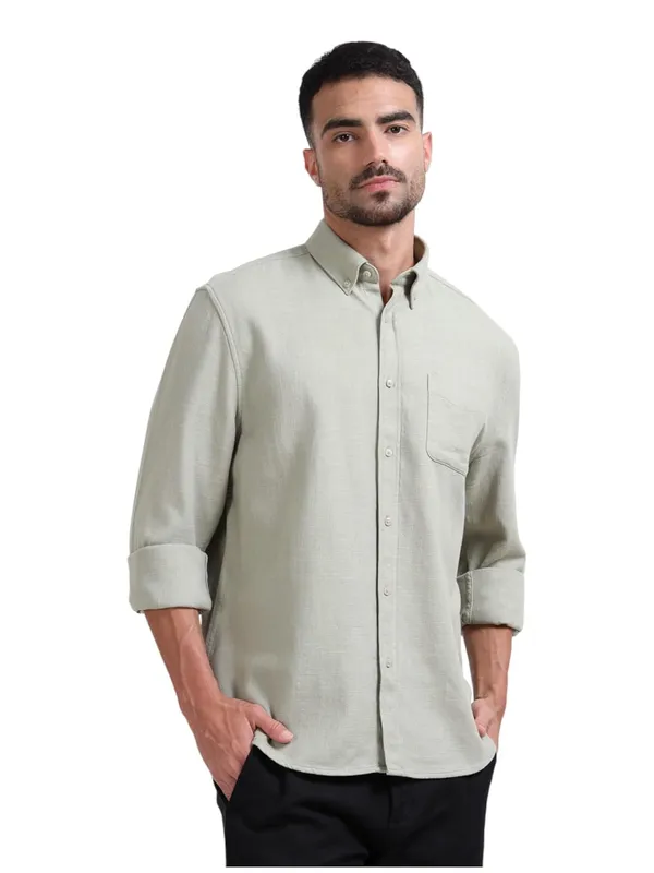 Light_Green_Cotton_Linen_Premium_&_Elegant_Full_Sleeve_Casual_Shirt_For_Men