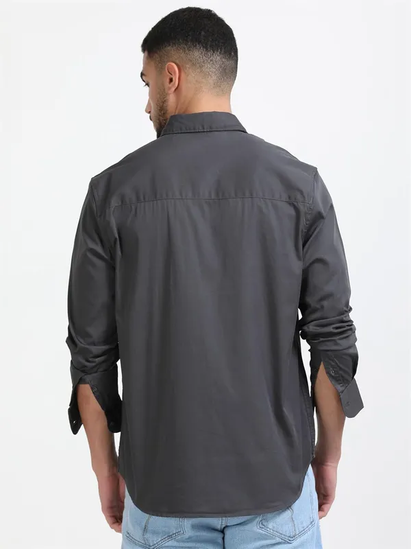 Dark_Grey_Cotton_Premium_&_Elegant_Full_Sleeve_Casual_Shirt_For_Men