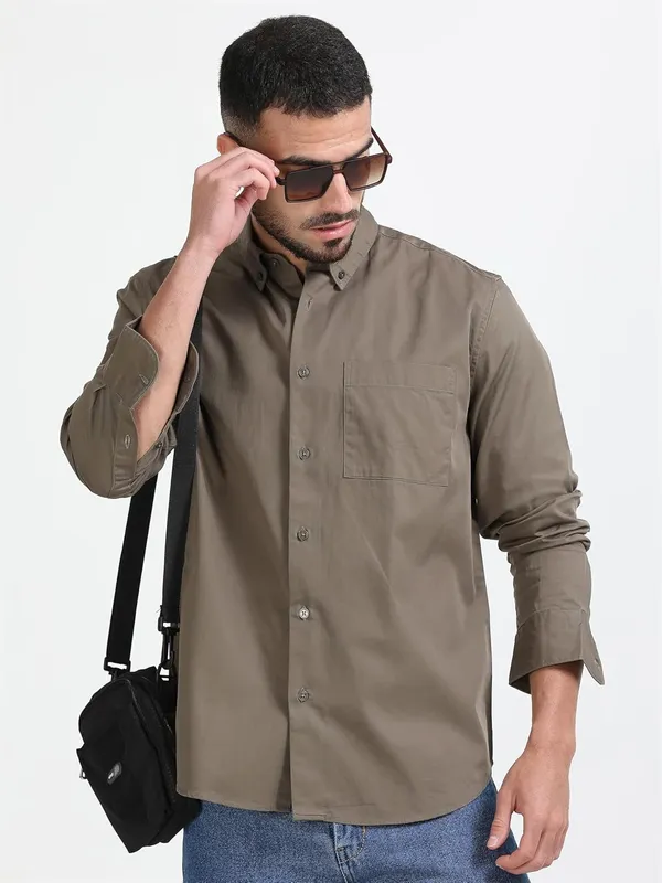 Brown_Cotton_Premium_&_Elegant_Full_Sleeve_Casual_Shirt_For_Men