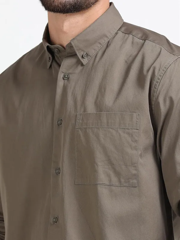 Brown_Cotton_Premium_&_Elegant_Full_Sleeve_Casual_Shirt_For_Men