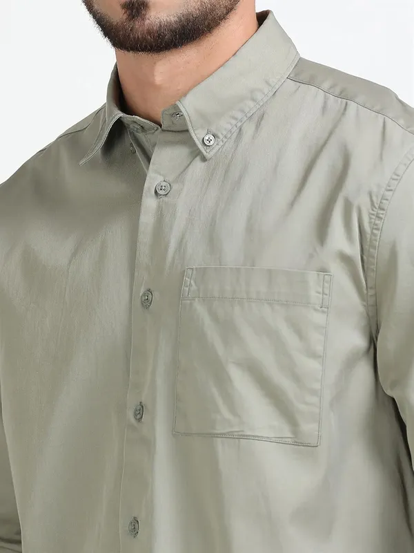 Green_Cotton_Premium_&_Elegant_Full_Sleeve_Casual_Shirt_For_Men