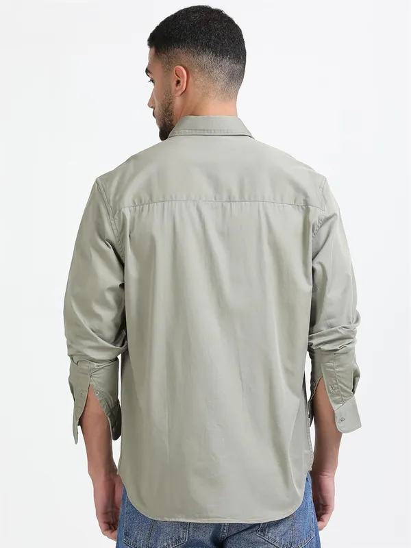 Green_Cotton_Premium_&_Elegant_Full_Sleeve_Casual_Shirt_For_Men