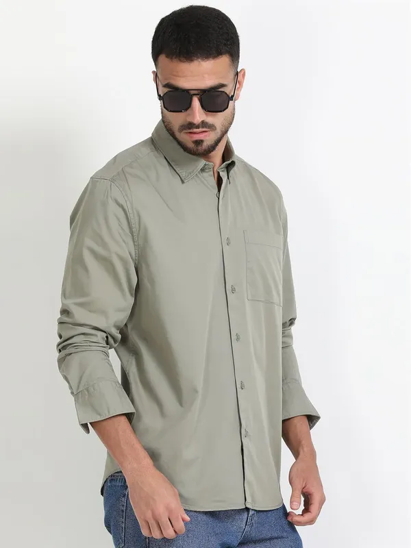 Green_Cotton_Premium_&_Elegant_Full_Sleeve_Casual_Shirt_For_Men