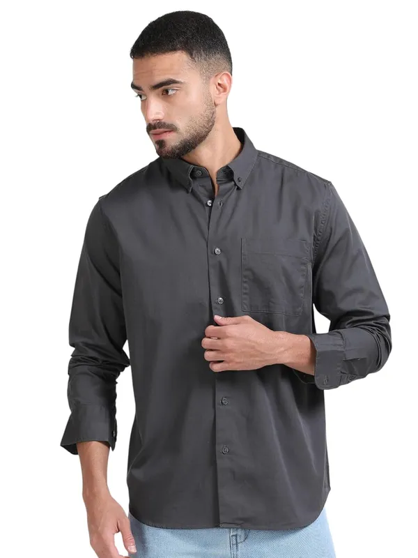 Light_Grey_Cotton_Premium_&_Elegant_Full_Sleeve_Casual_Shirt_For_Men