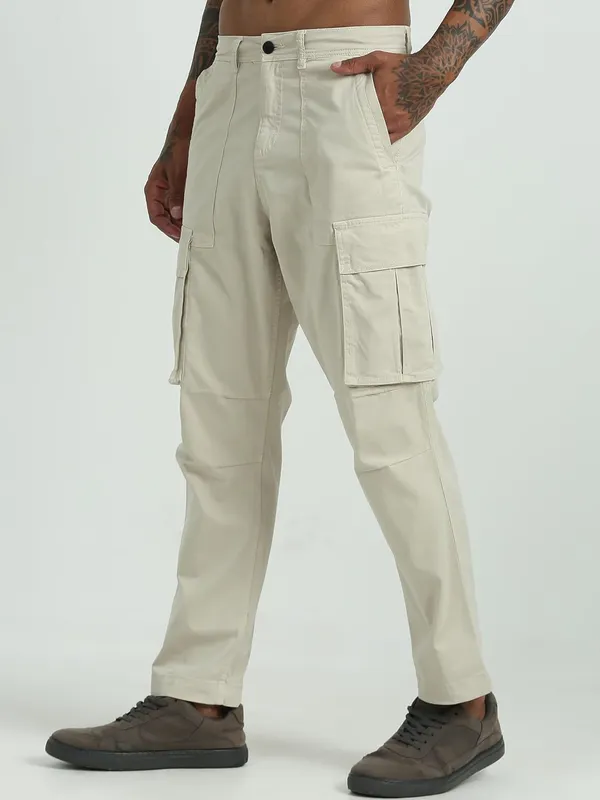 Off_White_Cotton_Premium_&_Elegant_Full_Length_Casual_Cargo_For_Men