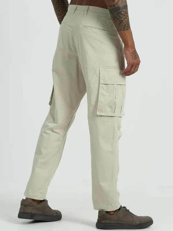 Off_White_Cotton_Premium_&_Elegant_Full_Length_Casual_Cargo_For_Men