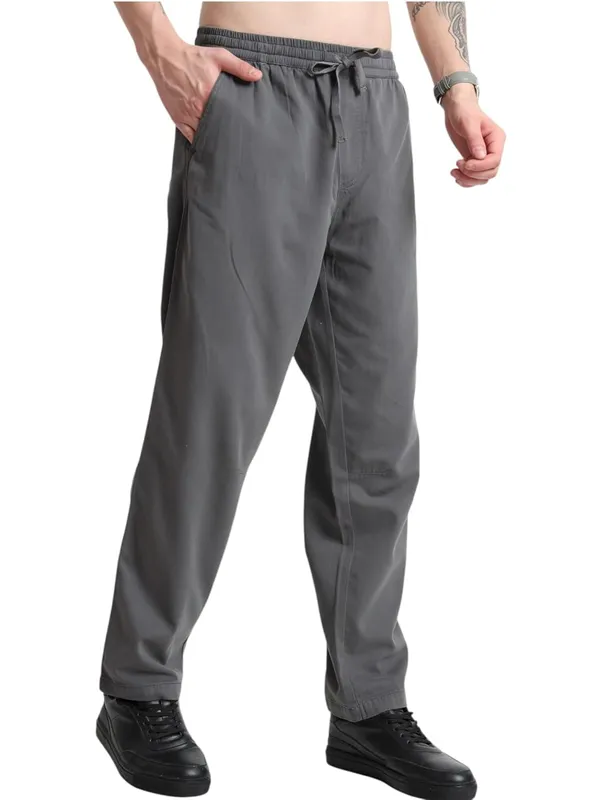 Dark_Grey_Cotton_Premium_&_Elegant_Full_Length_Casual_Pant_For_Men