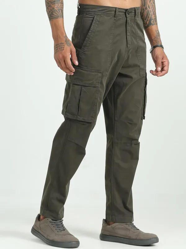 Green_Cotton_Premium_&_Elegant_Full_Length_Casual_Cargo_For_Men