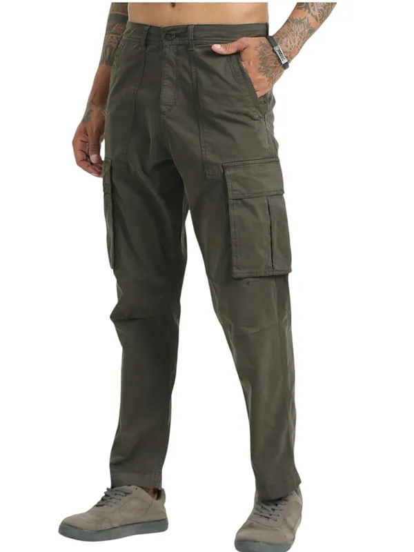 Green_Cotton_Premium_&_Elegant_Full_Length_Casual_Cargo_For_Men