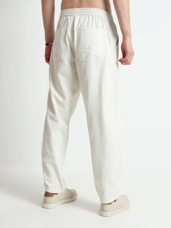 White_Cotton_Premium_&_Elegant_Full_Length_Casual_Pant_For_Men