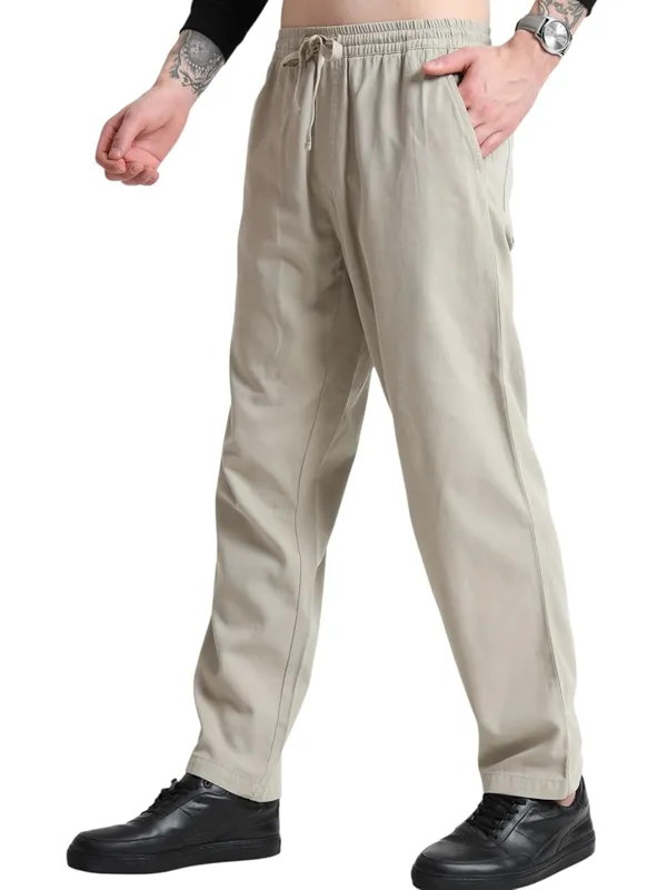 Beige_Cotton_Premium_&_Elegant_Full_Length_Casual_Pant_For_Men