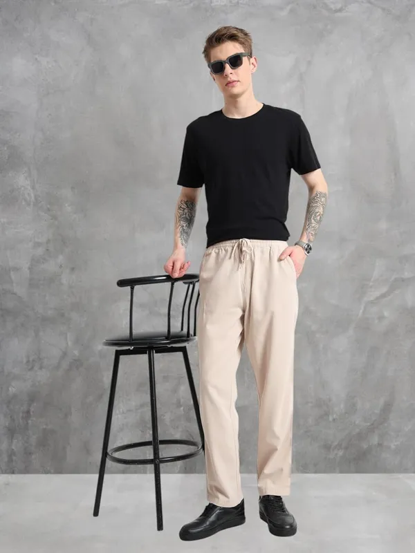 Light_Beige_Cotton_Premium_&_Elegant_Full_Length_Casual_Pant_For_Men