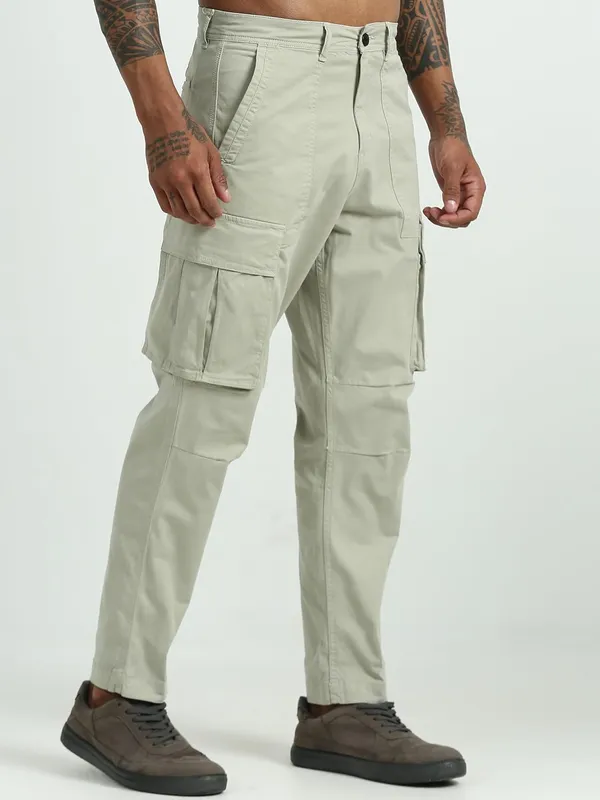 Light_Green_Cotton_Premium_&_Elegant_Full_Length_Casual_Cargo_For_Men