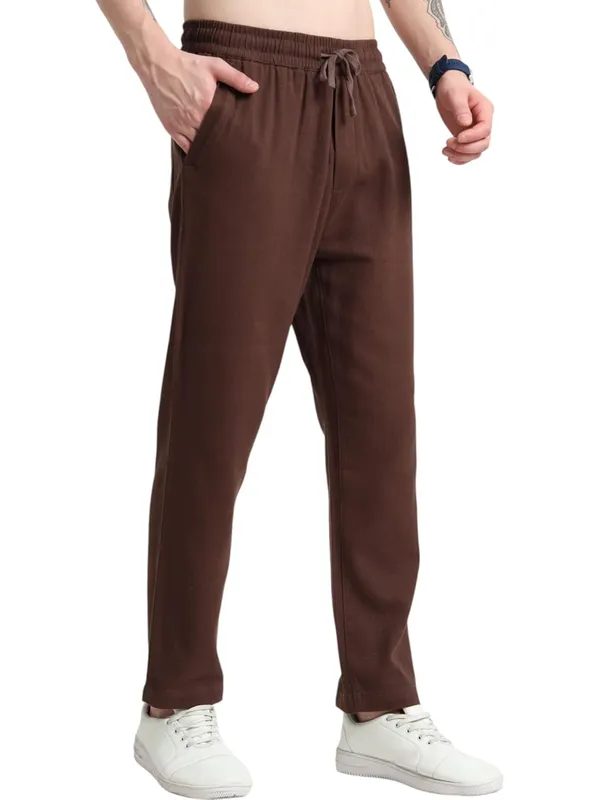 Brown_Cotton_Premium_&_Elegant_Full_Length_Casual_Pant_For_Men