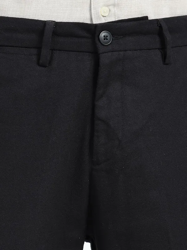 Black_Cotton_Linen_Premium_&_Elegant_Full_Length_Casual_Trouser_For_Men