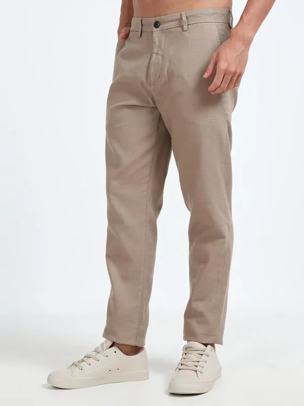 Beige_Cotton_Premium_&_Elegant_Full_Length_Casual_Trouser_For_Men