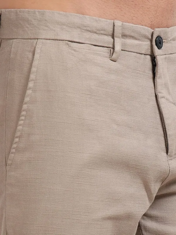 Beige_Cotton_Premium_&_Elegant_Full_Length_Casual_Trouser_For_Men